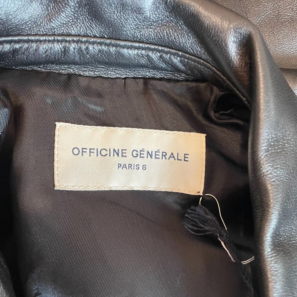 Officine Generale Leather Bomber Jacket - Picture 6 of 6